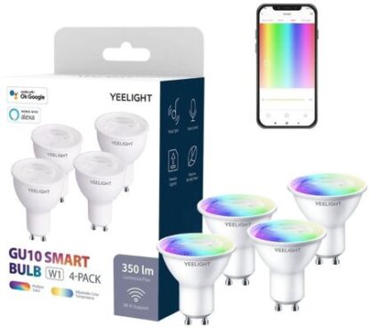 Умная лампочка Yeelight GU10 Smart bulb(Multicolor) - упаковка 4 шт.