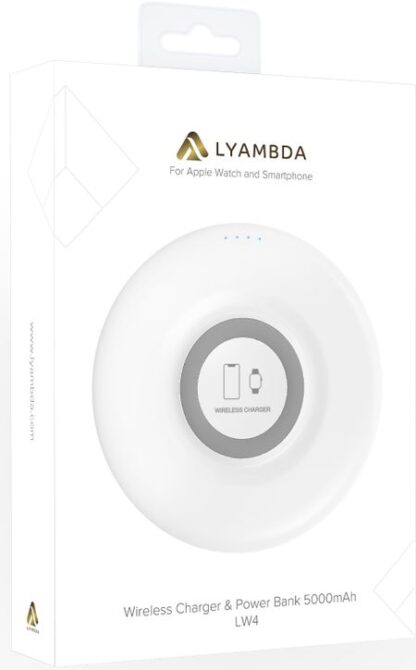 Зарядное устройство Lyambda LW4-WT для телефона и часов беспроводное (белый)